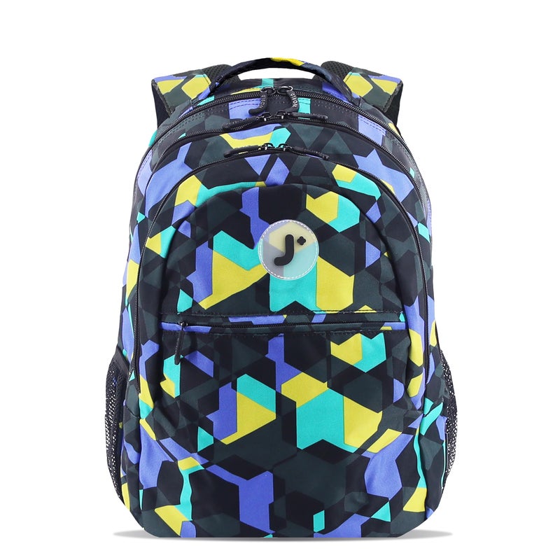 J World New York J World Cornelia Middle School Backpack for Kids. Student Laptop Bookbag, Cubes - Image 1